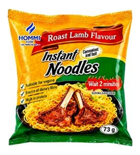 Hommi Roast Lamb Flavour instant noodles 73 g pack